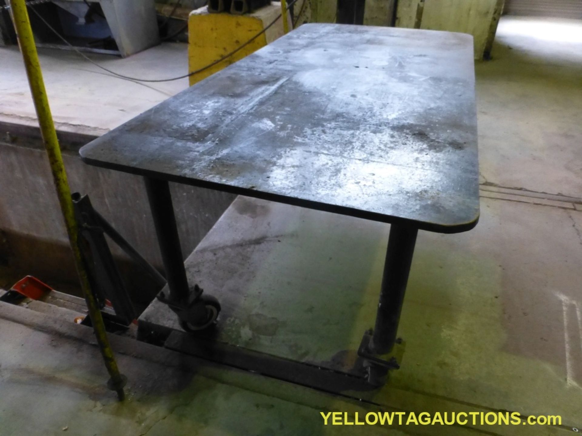 Metal Work Table on Wheels | 6'L x 3'W x 2-1/2H - Image 2 of 4