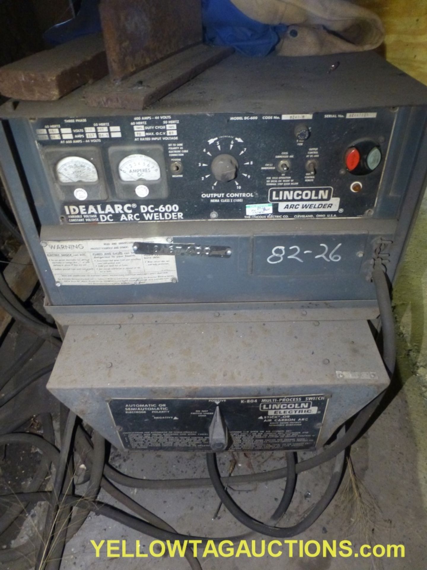 Lot of (2) Lincoln Components | (1) Ideal Arc DC 600 Arc Welder Model No. DC 600 w/Multi Processing - Image 2 of 12