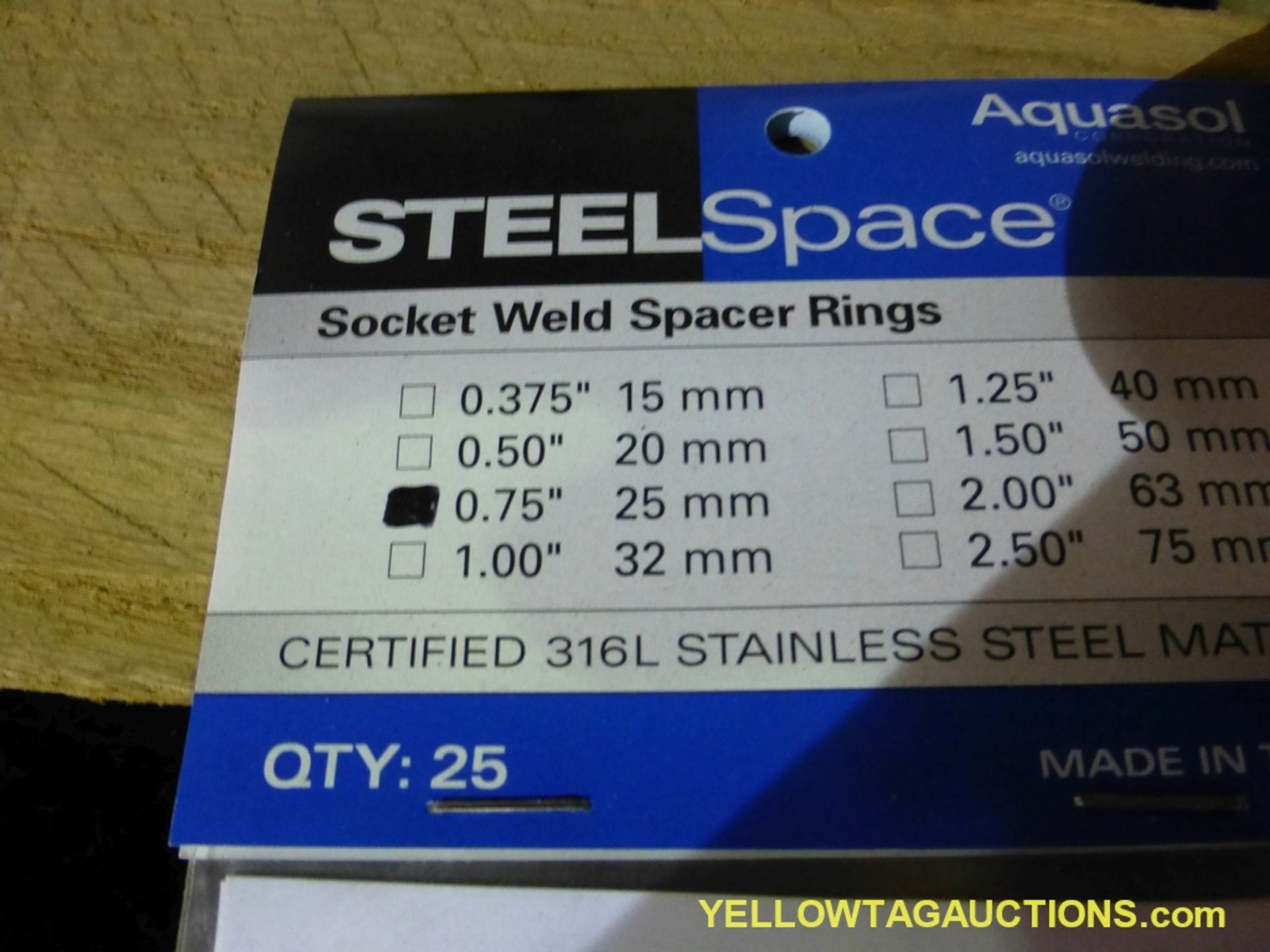 Lot of Assorted Aquasol Steel Space Contraction Rings | 1"; 3/8"; 3/4"; New Surplus - Image 7 of 7