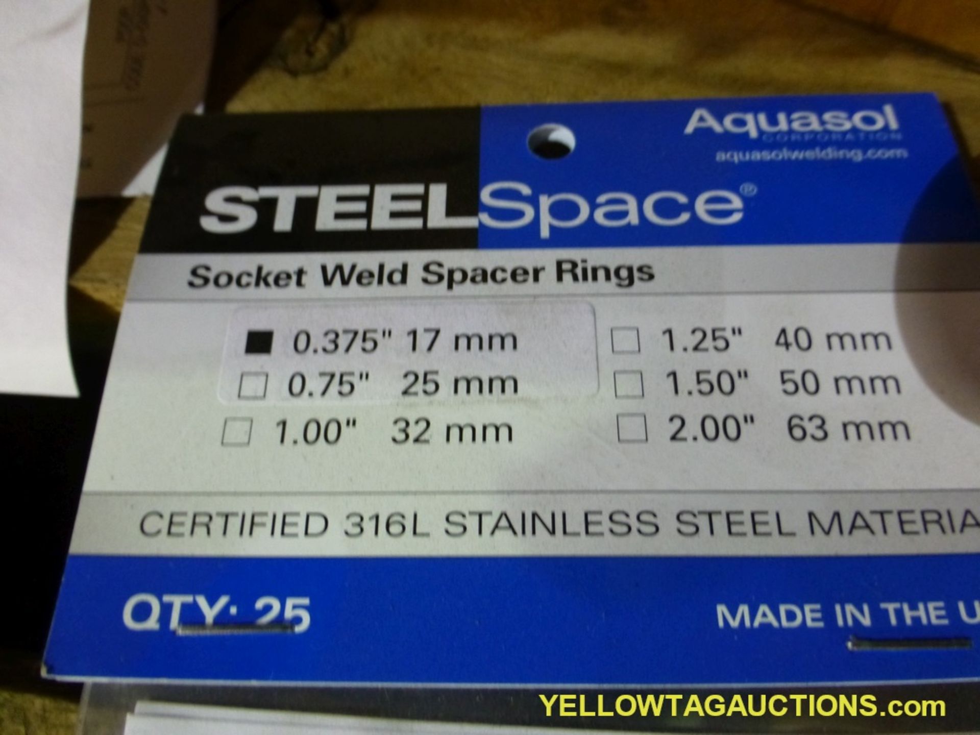 Lot of Assorted Aquasol Steel Space Contraction Rings | 1"; 3/8"; 3/4"; New Surplus - Image 3 of 7