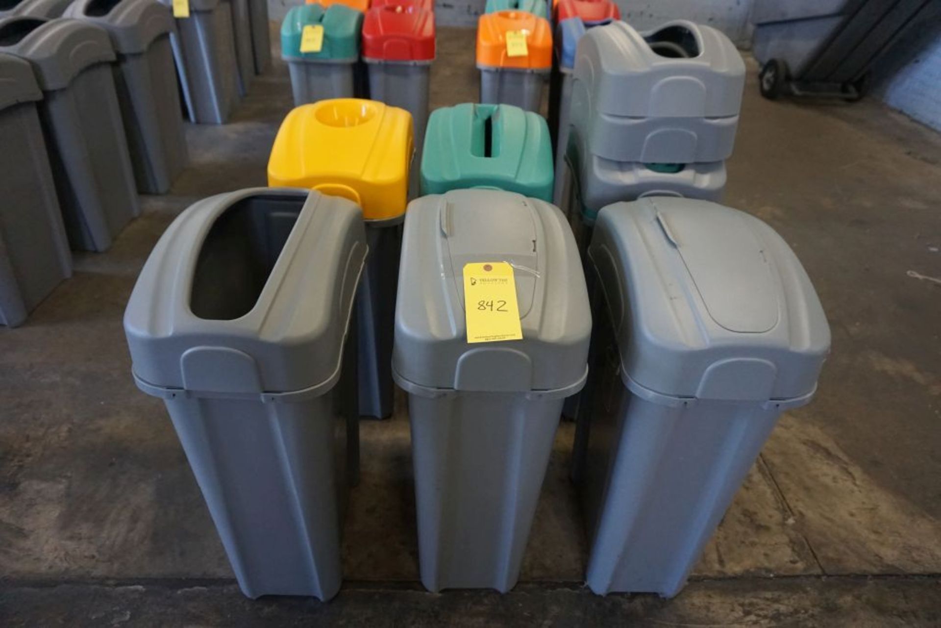 Lot of (6) Recycling/Waste Bins|Lot Tag: 842