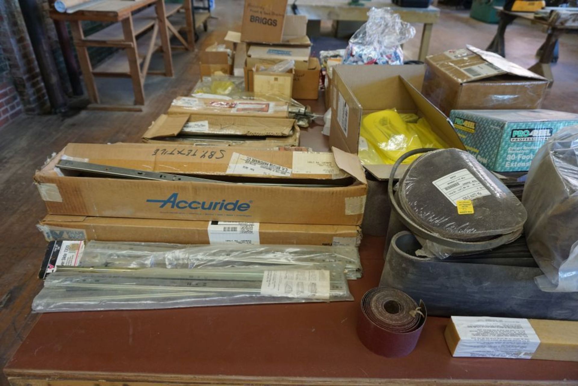 Table w/Contents|Includes:; Hardware; Abrasives; etc.|Lot Tag: 739 - Image 7 of 10