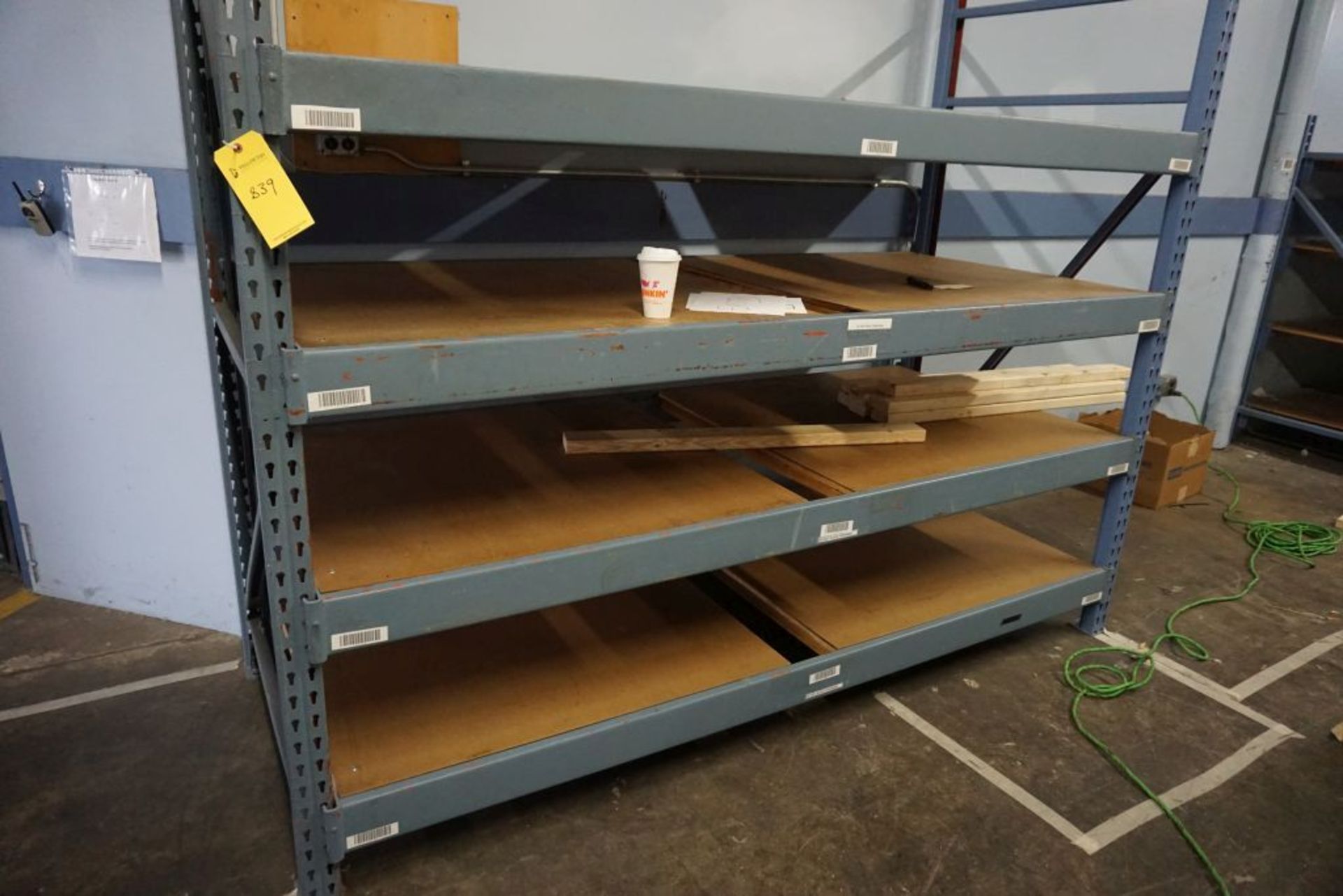 Lot of Racking|(6) 42" x 84" Uprights; (32) 96" Crossbeams; (32) Wood Decks|Lot Tag: 839 - Image 2 of 9
