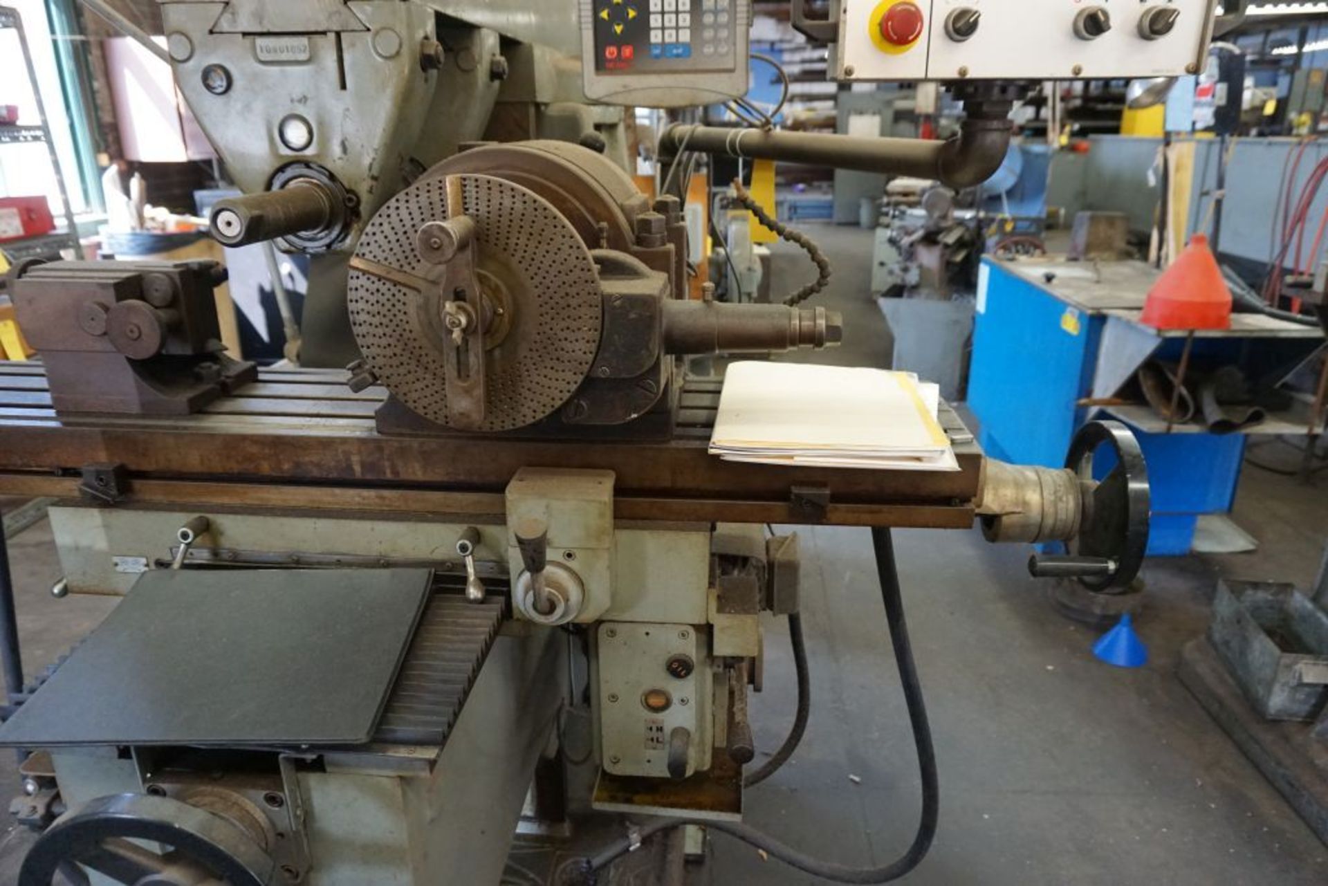 Sharp Horizontal Mill w/Vertical Head|Model No. VH25; 10" x 56" Table; Newall DRC; Dividing Head; - Image 12 of 26