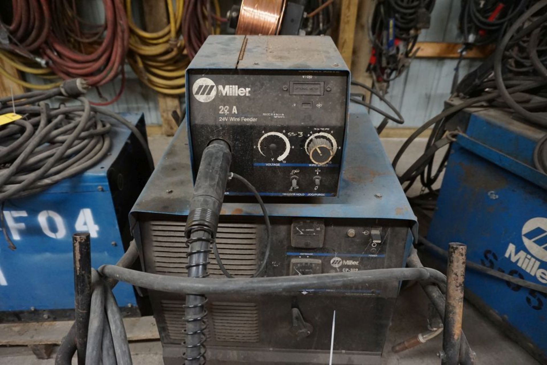 Miller CP-302 CV DC Welder with Wire Feeder|Miller 22A 24V Wire Feeder - Image 4 of 11