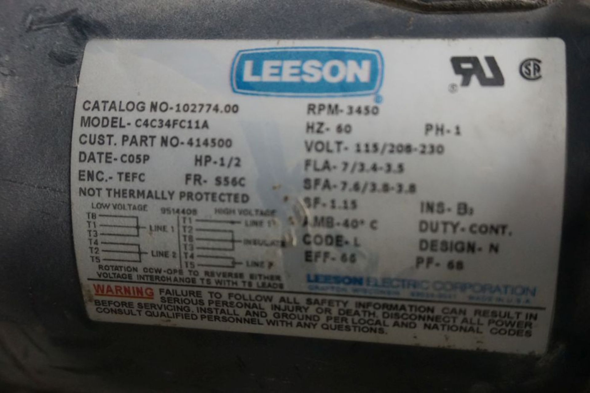 Conoline Sandblaster w/Leeson 1/2 HP Motor|Max Pressures 120PSI; Minimum Pressure 5PSI - Image 12 of 19