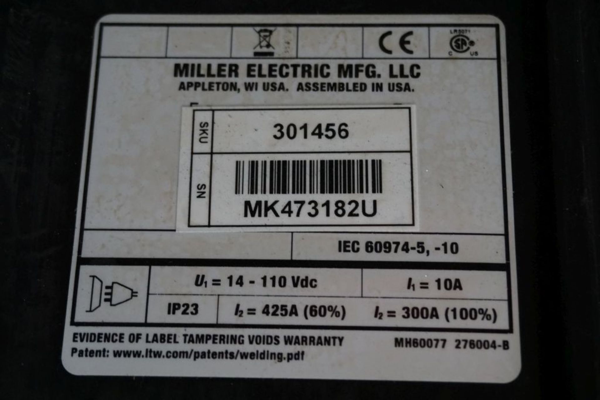 Miller Electric SuitCase Voltage Sensing Wire Feeder|Model No. 301456 - Bild 13 aus 13