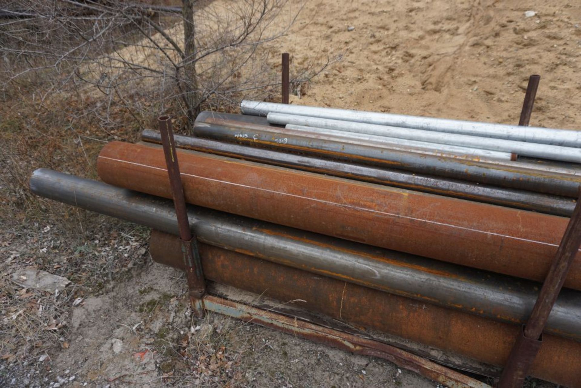 Rack of Assorted Stainless Steel Pipes & Bars - Bild 46 aus 46