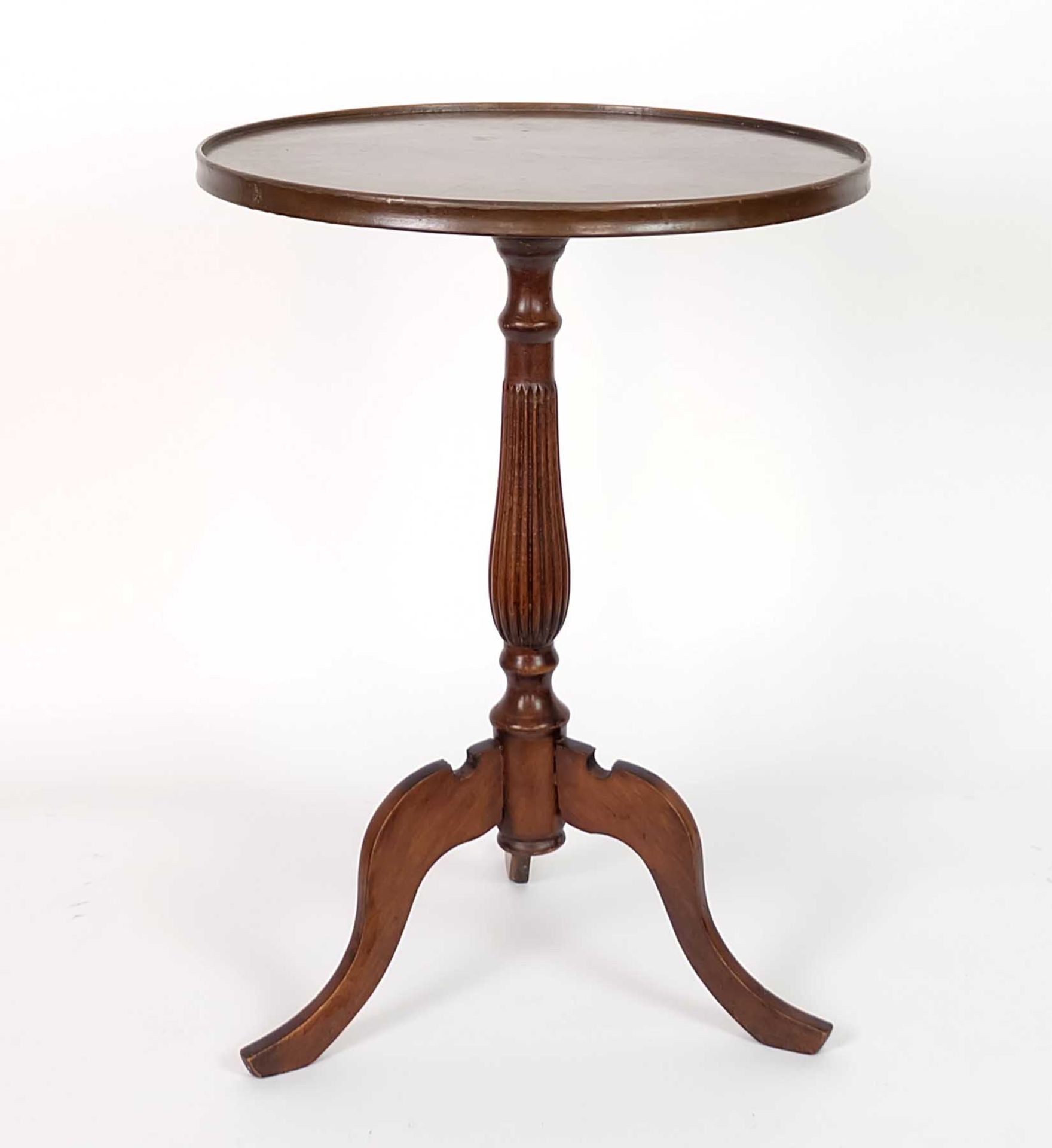 TRIPOD-TABLE, Spätvictorianische Epoche, George III-Stil, Mahagoni, runde Platte mit Tablettrand,
