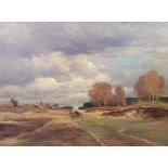 BELL, Arthur (1876–1966), Ddf. Malerschule, Öl/ Holz, Niederrheinische Herbstlandschaft,