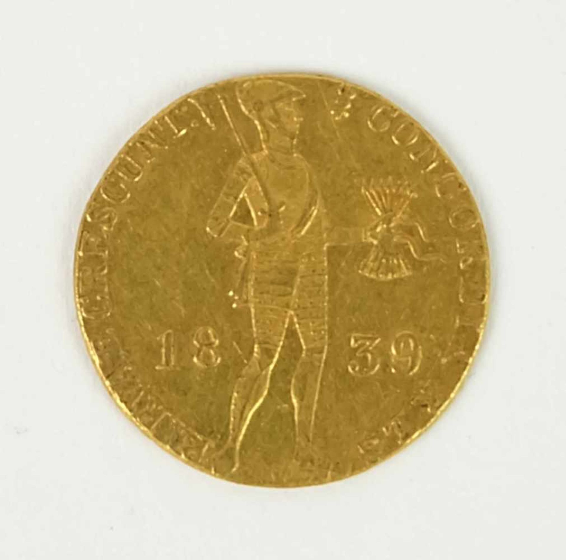 NIEDERLANDE, Wilhelm I., 1 Dukat, 1839, ca. 3,16g Gold