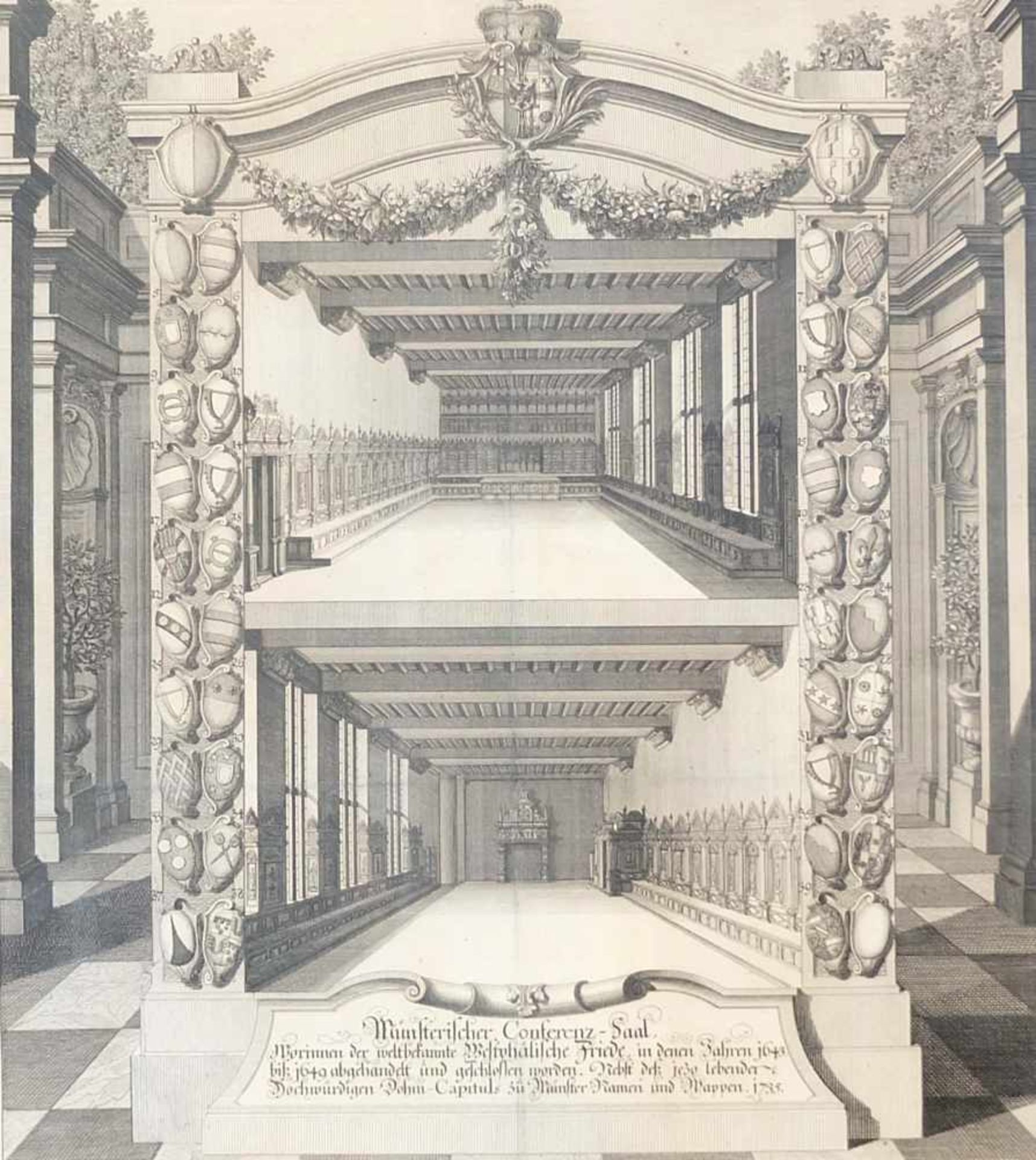 FOKKE, Simon (*1712 Amsterdam †1784 ebd.), Kupferstich, "De beëdiging van de Vrede van Munster in - Bild 2 aus 3