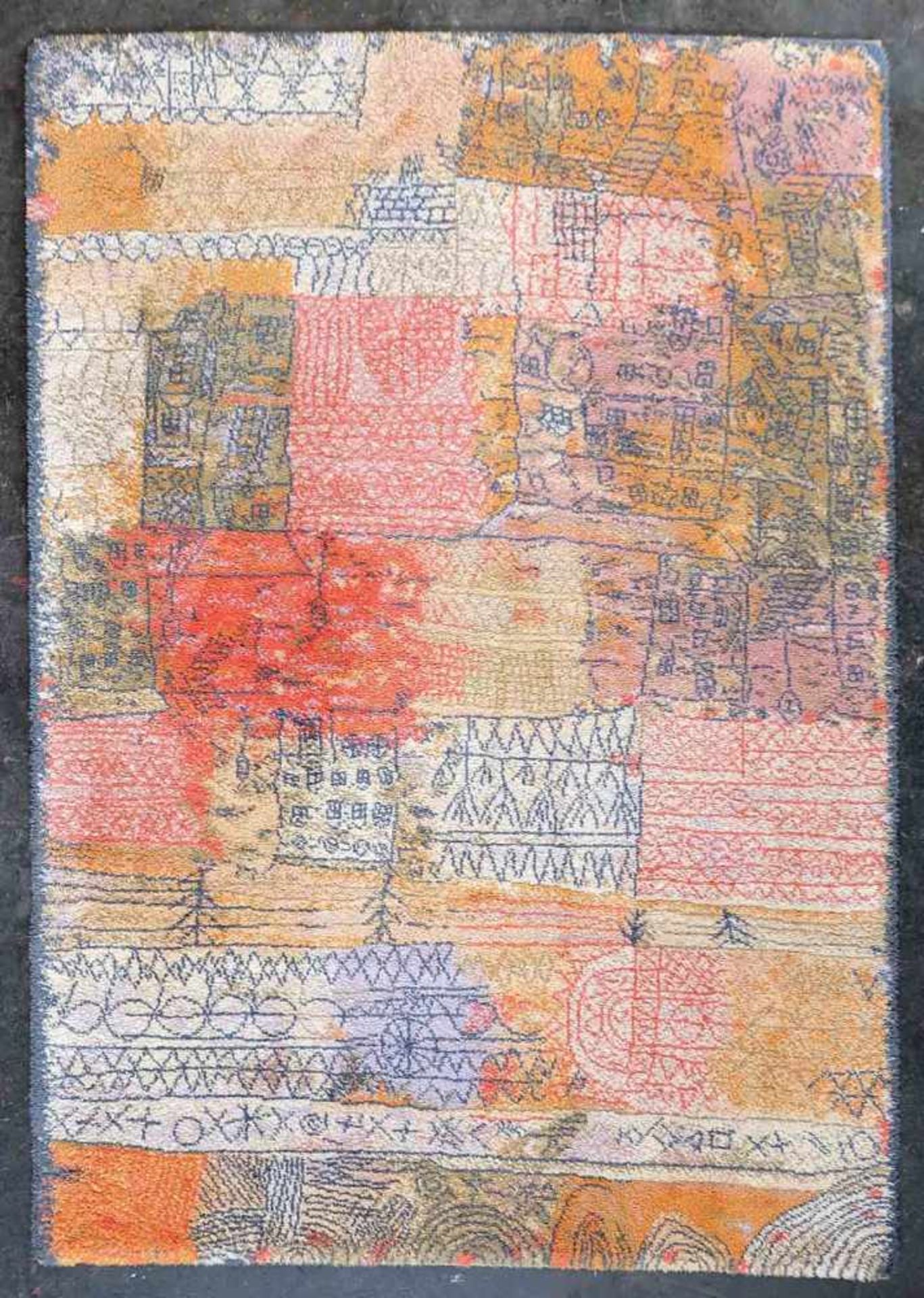 KÜNSTLERTEPPICH, nach Paul Klee, Manufaktur Ege Axminster A/S/ Dänemark, "Florentinisches