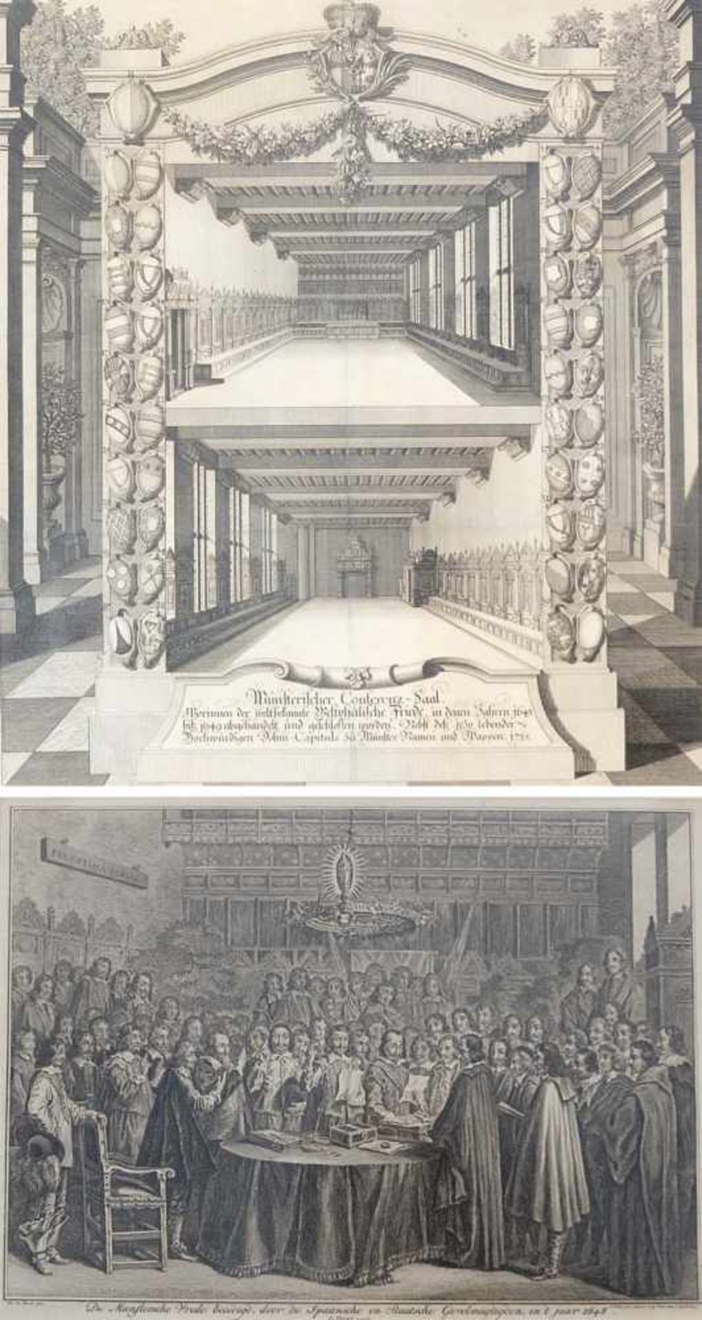 FOKKE, Simon (*1712 Amsterdam †1784 ebd.), Kupferstich, "De beëdiging van de Vrede van Munster in