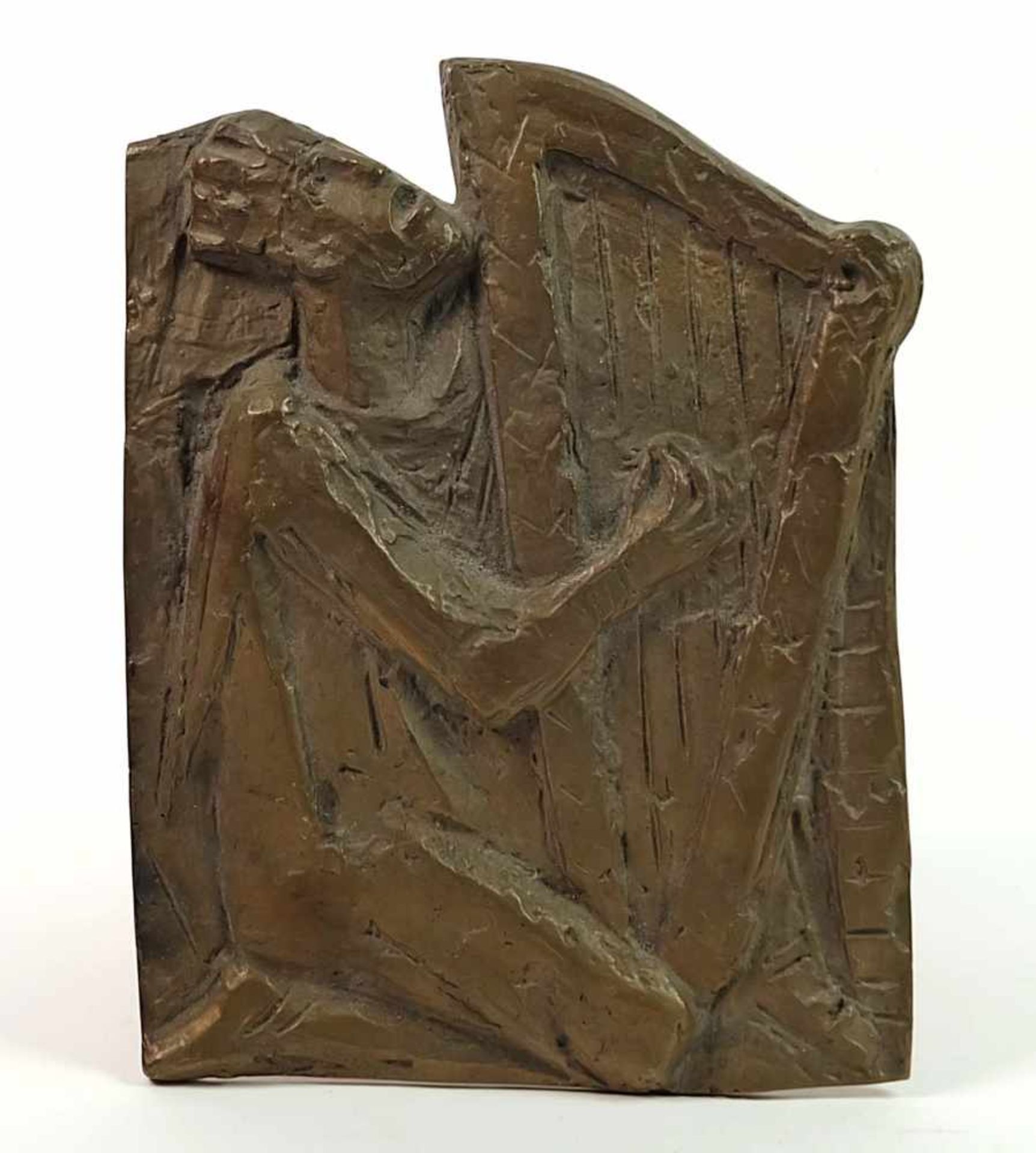 KRAUTWALD, Josef (*1914 Borkendorf †2003 Rheine), Bronzerelief, Orpheus, 25,5 x 19,5 cm