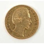 BAYERN, Ludwig II., 20 Mark, 1872, ca 7,9 gr 900er Gold