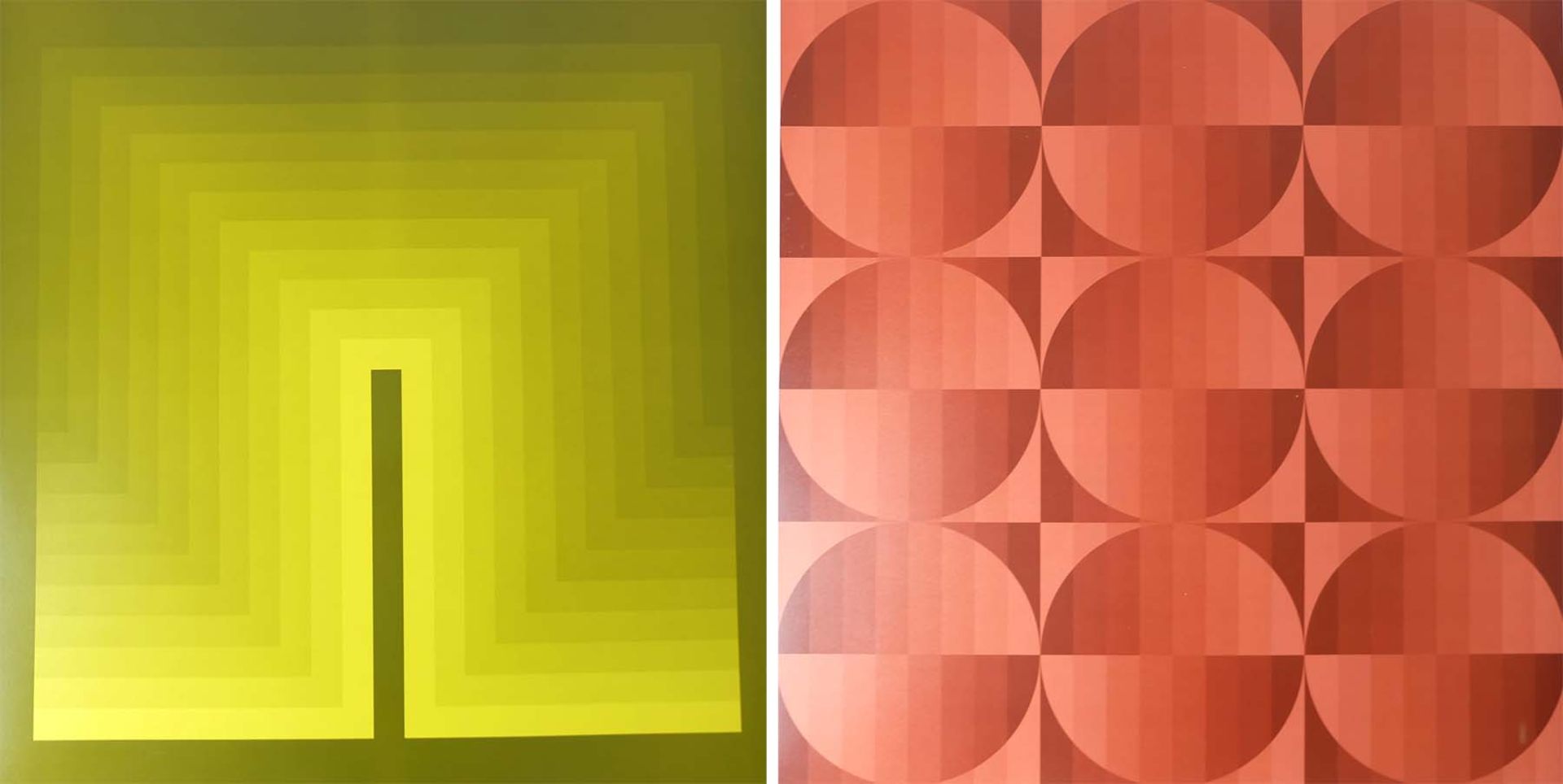 BIRD, Jim (*1937 †2010), Zwei Farbphotolithografien, Geometrische Kompositionen, unten links numm