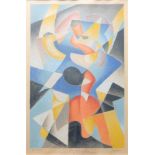 SEVERINI, Gino (*1883 +1966), Farbradierung, Abstrakte Komposition, unten links bez. Epreuve d´