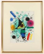 MIRO, Joan, "Composition", Original-Farblithografie, 32 x 24, aus "Lithograph I", Galerie Mourlot,