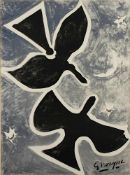 BRAQUE, Georges, "Oiseau", Original-Farblithografie, 60 x 43, R.