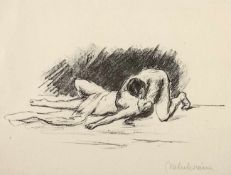 LIEBERMANN, Max, "Liebespaar", Original-Lithografie, ca. 15 x 21, handsigniert, um 1923, R.