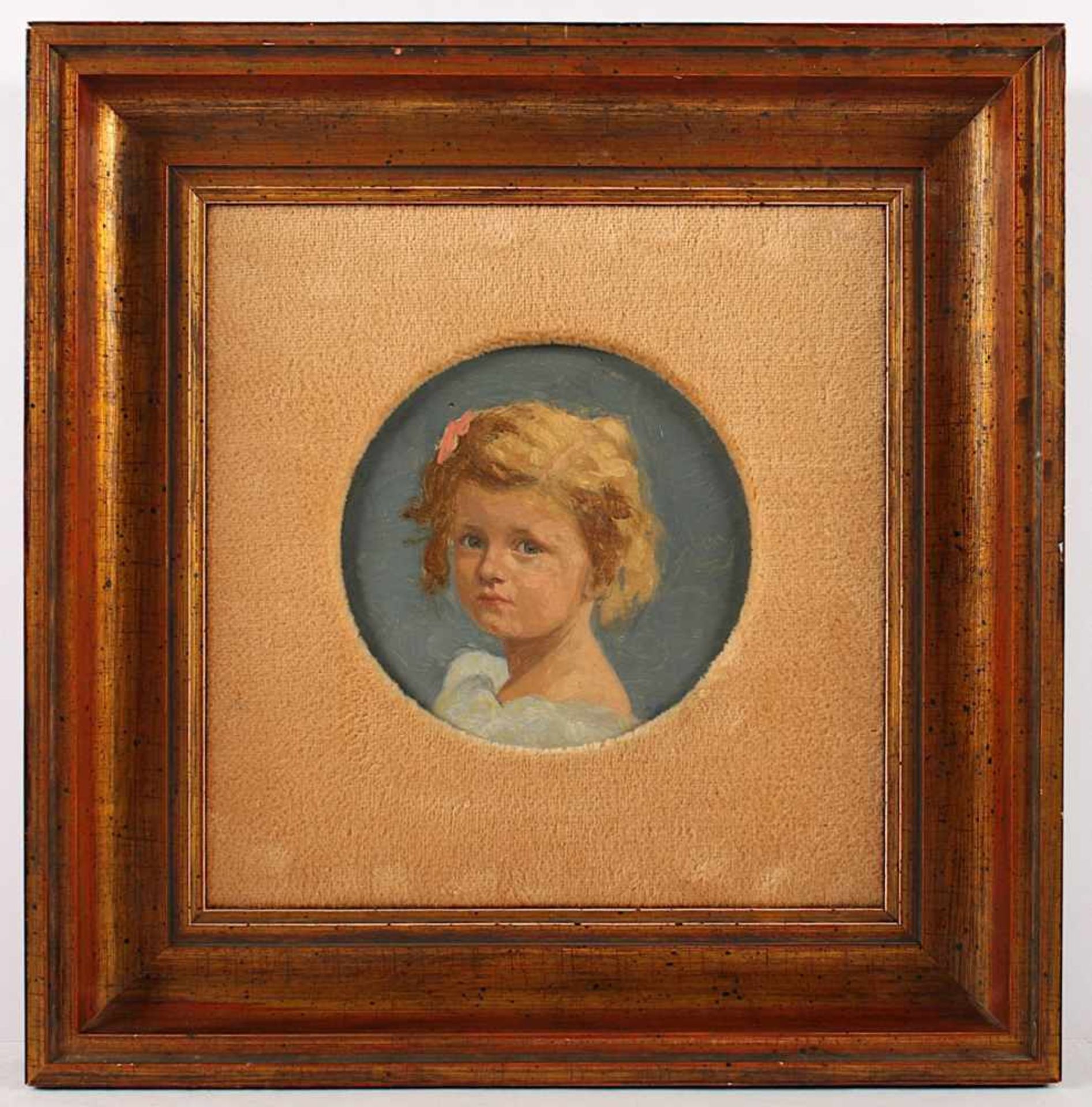 DAHL, Hans (1849-1937), "Portrait eines Mädchens", wohl die Tochter des Künstlers, Öl/Malplatte, - Bild 2 aus 3