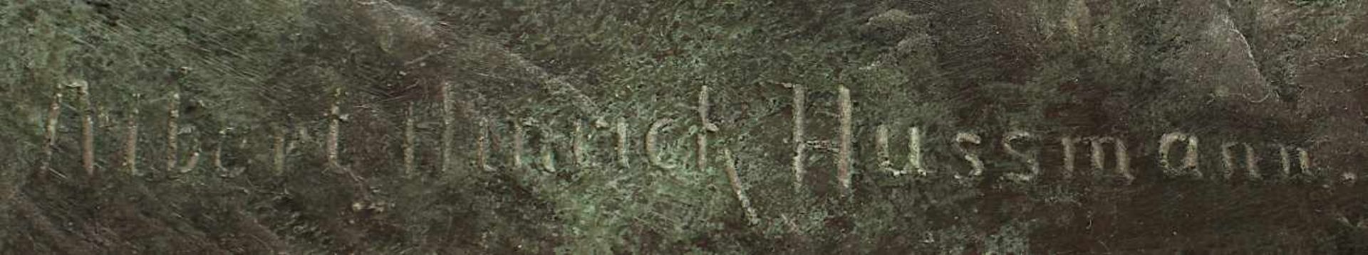 HUSSMANN, Albert Hinrich (1874-1946), "Siegeswagen", Bronze, L 75, H 40, auf dem Sockel signiert, - Image 4 of 4