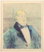 TOULOUSE LAUTREC, Henri de, "Oscar Wilde", Farb-Pochoir, 20 x 16, M.Joyant, H.Floury, Paris, 1927,