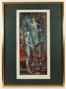 FUCHS, Ernst, "Perseus - Hommage an Daidalos", Farbserigrafie, 65 x 28, nummeriert 362/450,