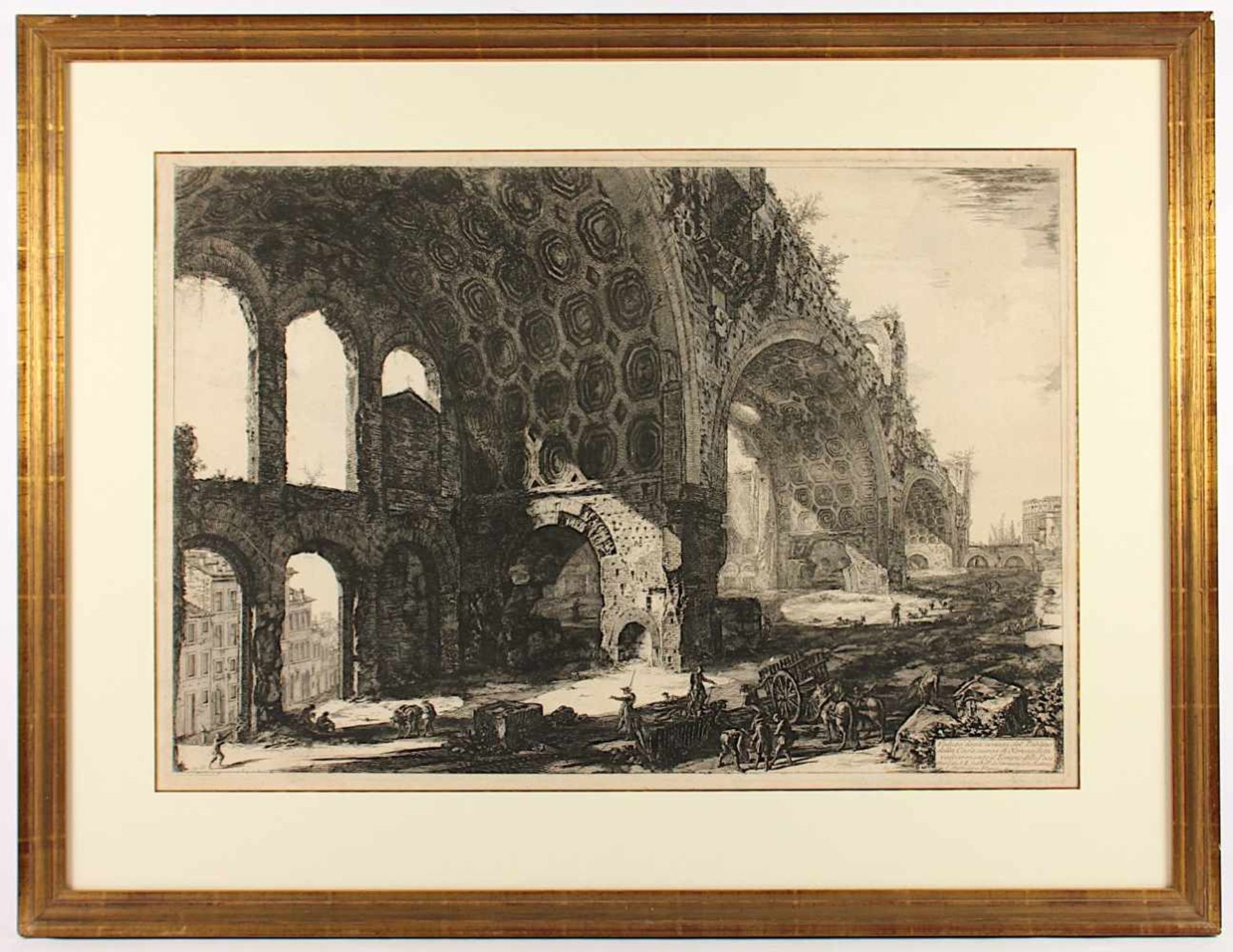 PIRANESI, Giovanni Batt., "Veduta degli avanzi del Tablino della Casa Aurea di Nerone", Radierung,