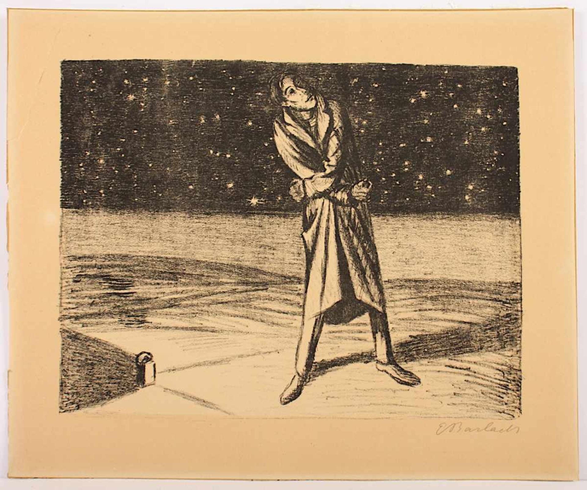 BARLACH, Ernst, "Sternreigen", Original-Lithografie, 27 x 35, aus "Der arme Vetter", Paul Cassirer-