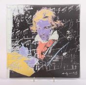 WARHOL, Andy, nach, "Beethoven", bedruckte Glasschale, 29,5 x 29,5, Rosenthal studio line