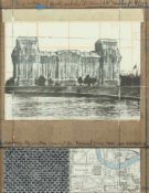 CHRISTO, Javacheff, "Reichstag", Siebdruck, 28 x 21, R.