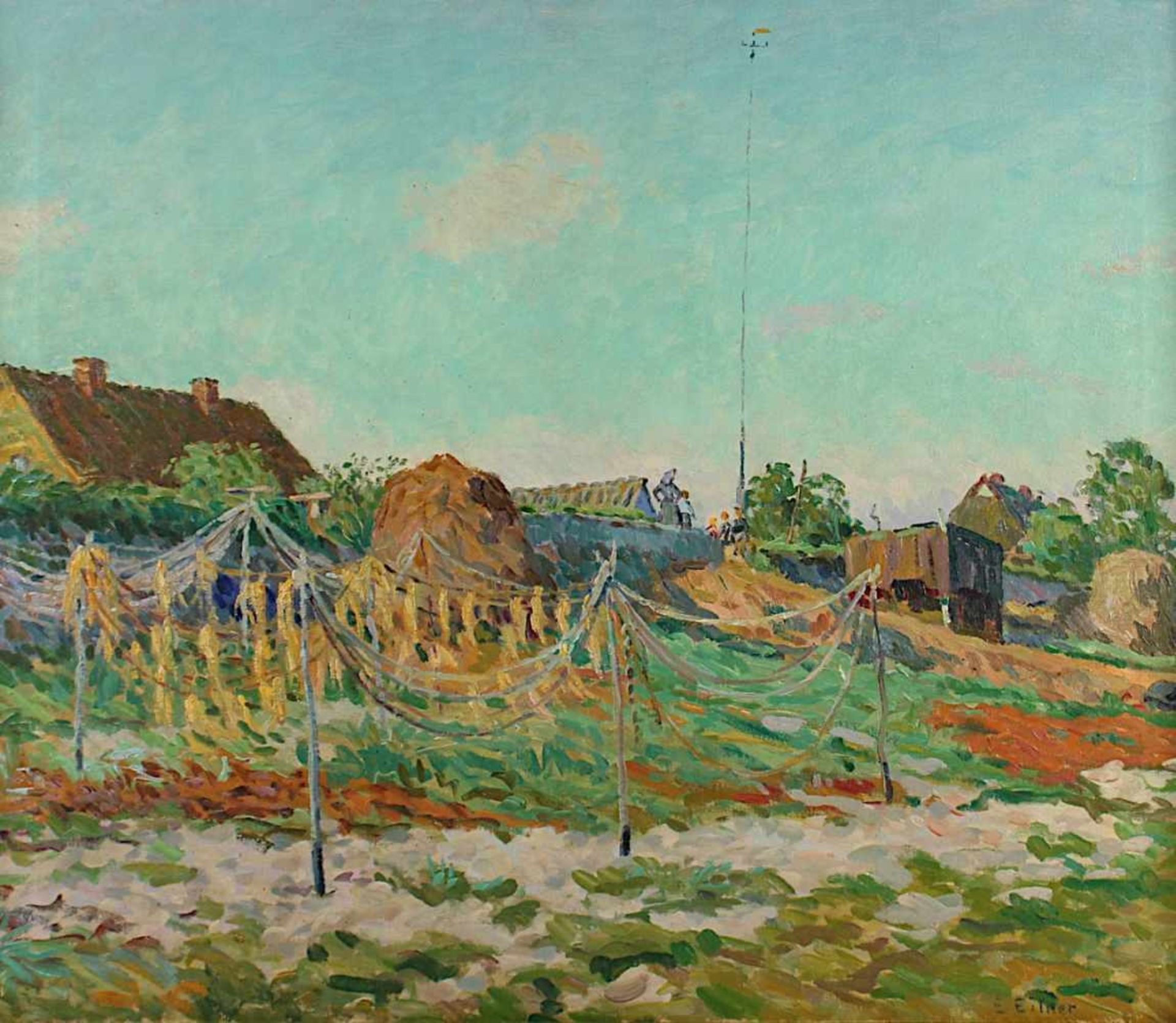 EITNER, Ernst Wilhelm Heinrich (1867-1955), "Ziehendes Gewölk", Öl/Lwd., 72 x 80, unten rechts