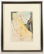 DALI, Salvador, "Die goldene Leiter des Saturn-Himmels", Farbholzschnitt, 25 x 17,5, aus Dante, "