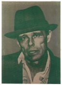 MODERNER KÜNSTLER, "Portrait von Joseph Beuys", Siebdruck/Lwd., 120 x 85