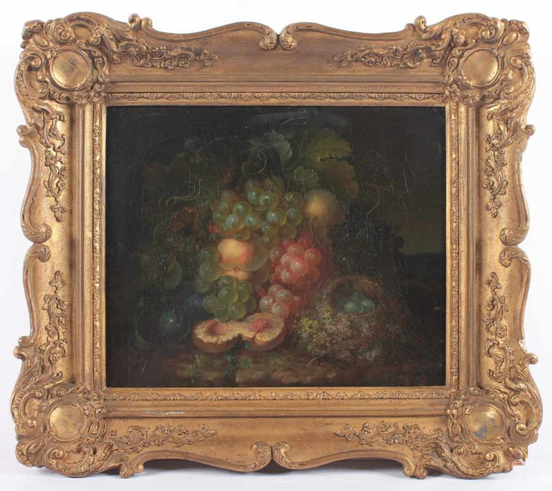 FORSTER, George E. (1817-1896), "Stilleben mit Früchten", Öl/Lwd., 30,5 x 36,5, auf Hartfaser - Bild 2 aus 4
