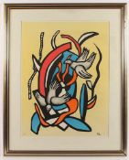 LEGER, Fernand, "o.T.", Farblithografie, 63 x 48, nummeriert 116/175, R.