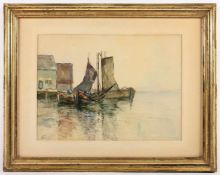 MARX VON SÖHNEN, Gustav (1882-1960), "Fischerboote", Aquarell/Papier, 28,5 x 39 (