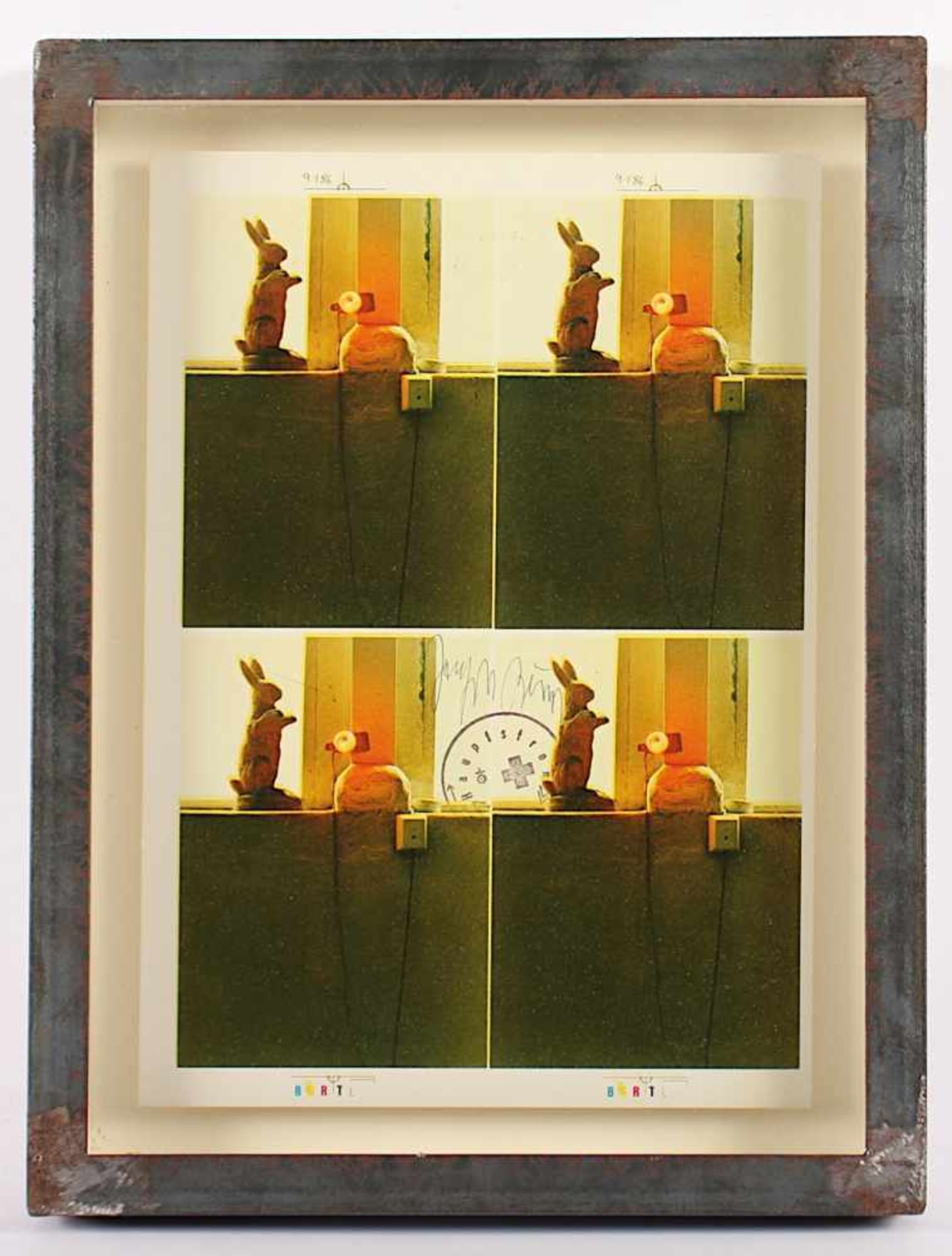 BEUYS, Joseph, "Auguren", Multiple, Andruckbogen, 34 x 23, handsigniert, gestempelt, 1982, vgl. WV