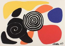 CALDER, Alexander, "Spirals and petals", Farbserigrafie, 45 x 64, Edition Acte, Sabam 2003,