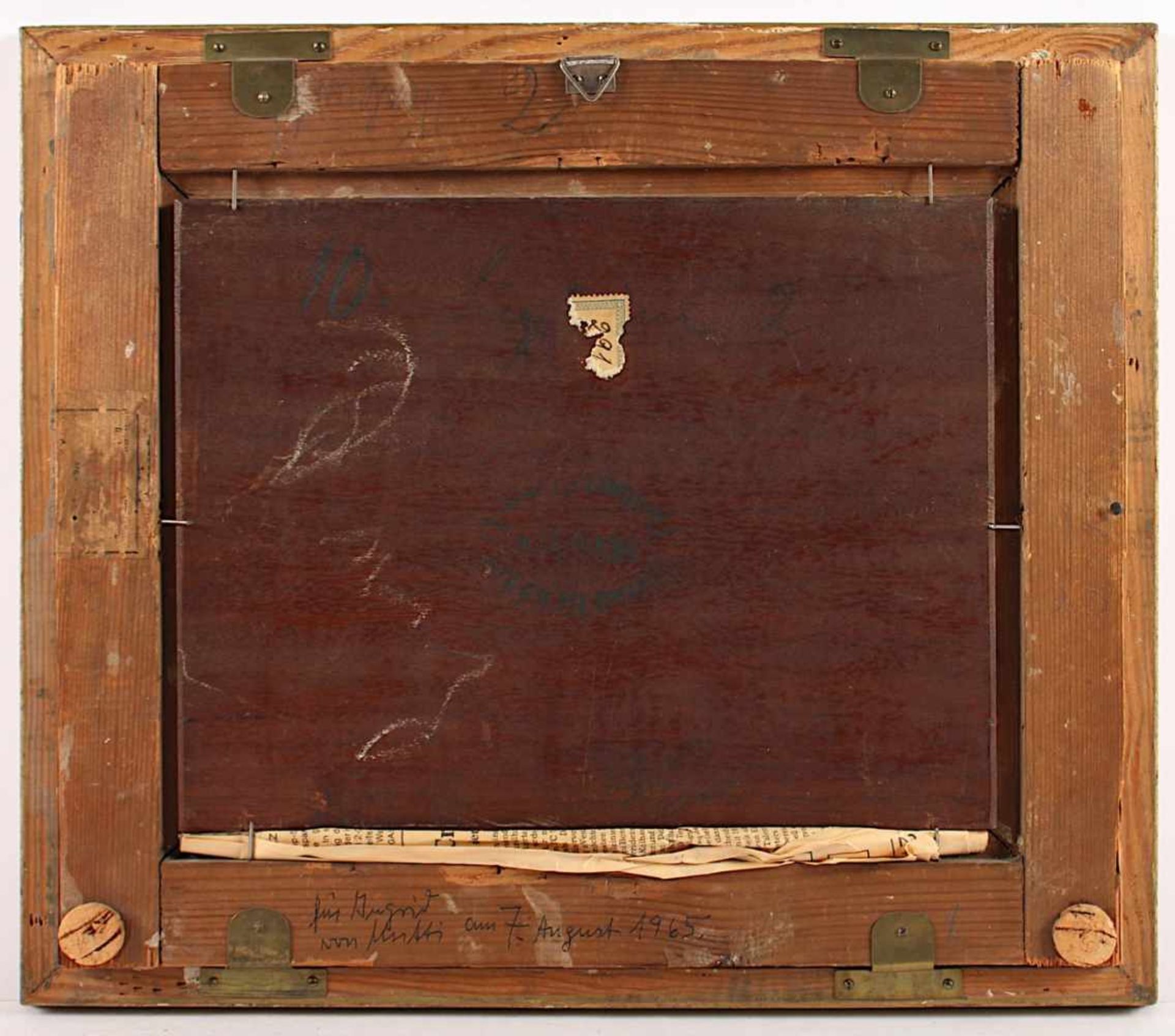 BÖHM, Pál (1839-1905), "Rastende Hirten am Lagerfeuer", Öl/Holz, 21 x 27, unten rechts signiert - Bild 4 aus 4