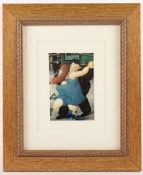 BOTERO, Fernando, "Tänzer", Multiple (Farboffset als Kunstpostkarte), 13,5 x 10,5, handsigniert,