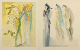 DALI, Salvador, zwei Arbeiten: "Aufbruch strahlender Gestalten", "Der Venus-Himmel", aus Dante,