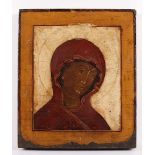IKONE, "Gottesmutter aus Deesis", Tempera/Lwd./Holz, 31,5 x 27, Feinmalerei mit guter Malqualität,