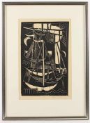 ALTMEIER, Hans, "Boote", Original-Holzschnitt, 34 x 22, nummeriert 29/100, handsigniert, R.