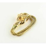 SCHMUCKARMBANDUHR, 750/ooo Gelbgold, Schlangenband, L 19,5, 65,8g, gangbar, signiert VAN CLEEF &