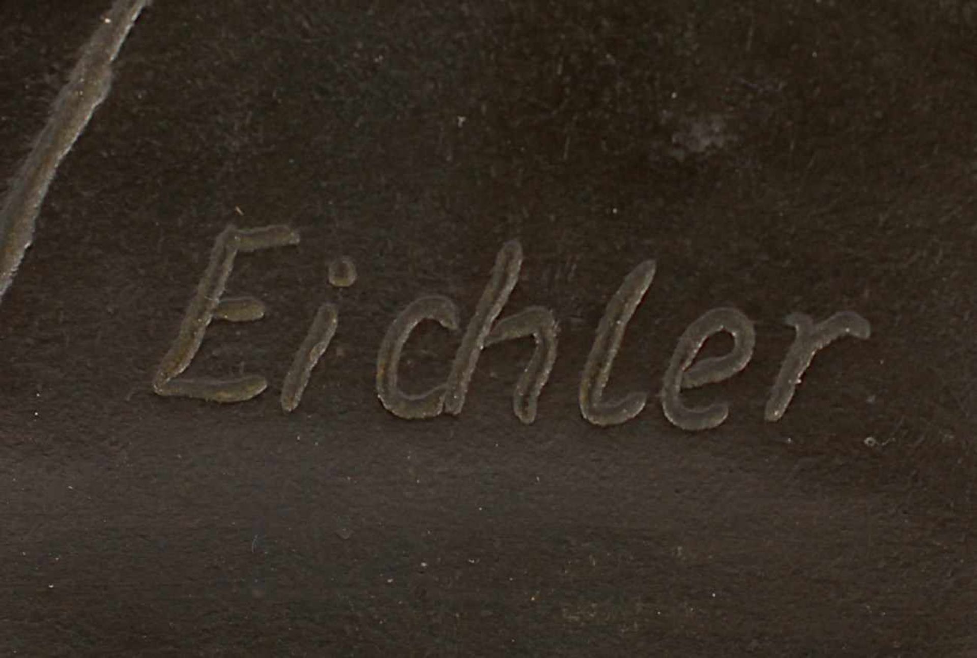 EICHLER, "Der Junge mit Wanderstab", Bronze, H 32,5, verso am Sockel signiert (wohl Theodor - Image 5 of 5