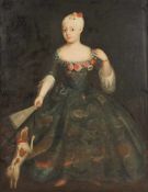 PORTRAITMALER UM 1720, "Bildnis einer jungen Adeligen", Wilhelmine von Preussen ?, Öl/Lwd., 120 x