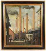 VAN DER VEN, Paul Jan (1892-1972), "Rauchende Schlote", Öl/Lwd., 80 x 70, unten links signiert, R.